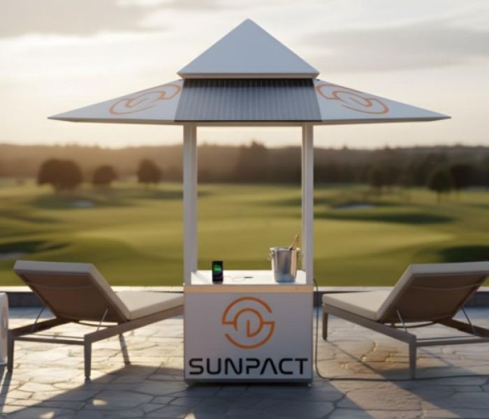 Auch kann der Solarbrella in Hotels oder Ressorts Anwendung finden (Foto: Sunpact GmbH)